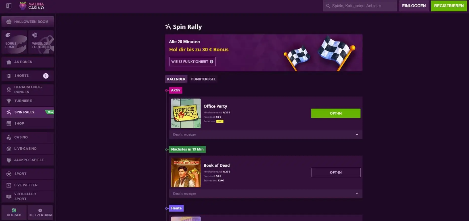 malina casino Gameplay